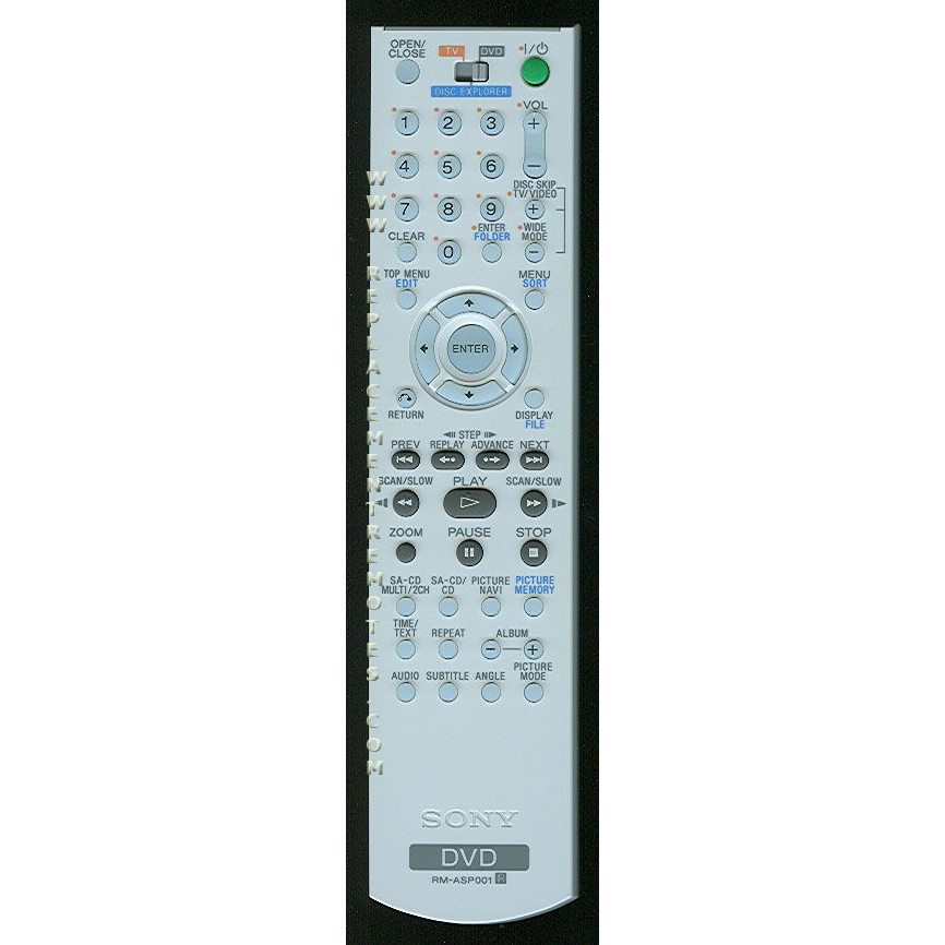 Sony RM-ASP001 DVD Remote Control - RMASP001