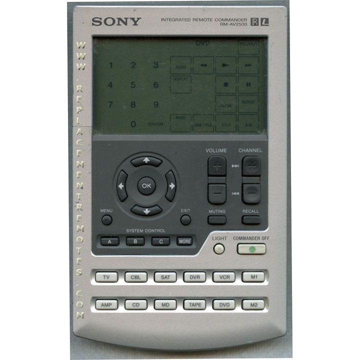 Sony RM-AV2500 Receiver Remote Control - RMAV2500