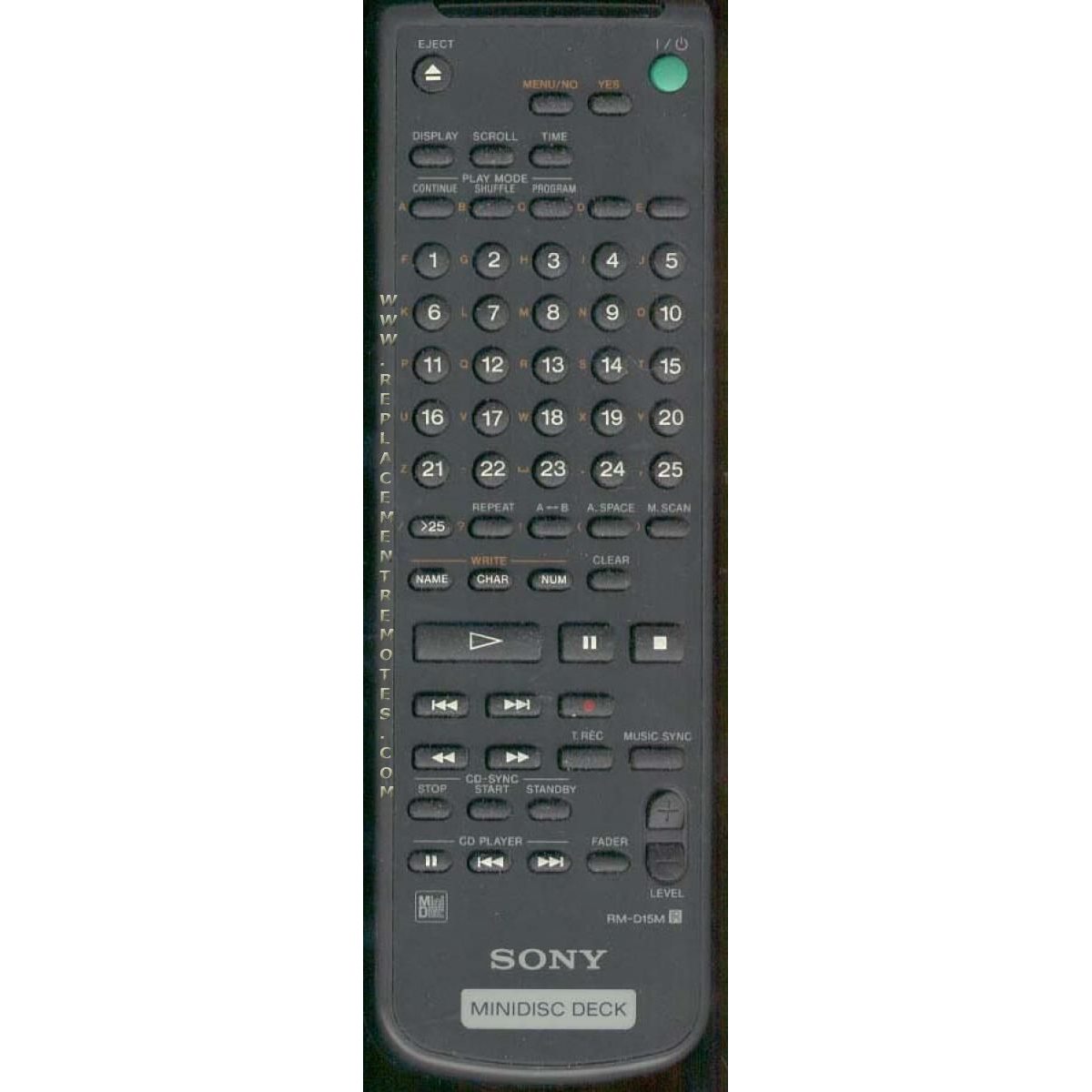 Sony RM-D15M Audio Remote Control - RMD15M