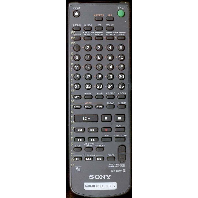 Sony RM-D17M TV Remote Control - RMD17M