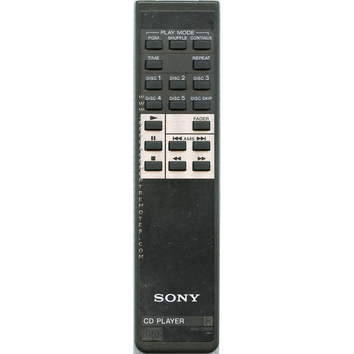 Sony RM-D505 CD Remote Control - RMD505