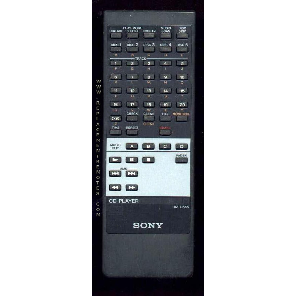 Sony RM-D545 Audio Remote Control - RMD545