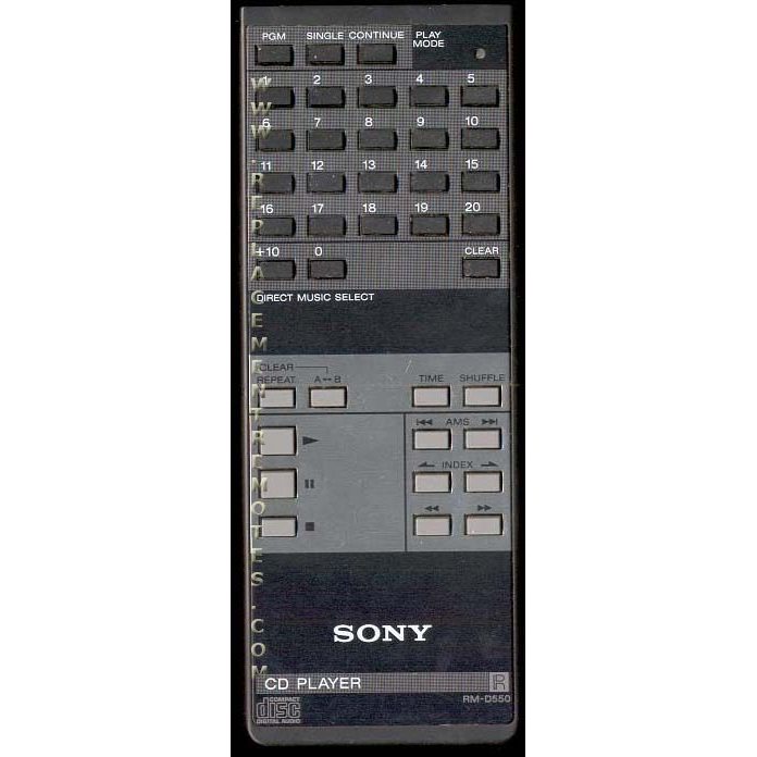 Sony RM-D550 CD Remote Control - RMD550