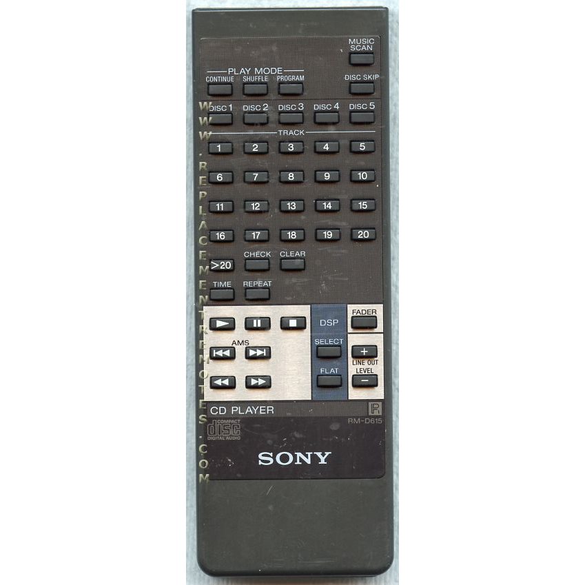 Sony RM-D615 CD Remote Control - RMD615