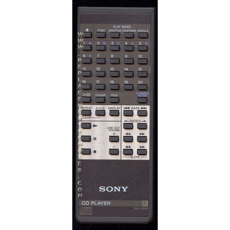 Sony RM-D650 CD Remote Control - RMD650