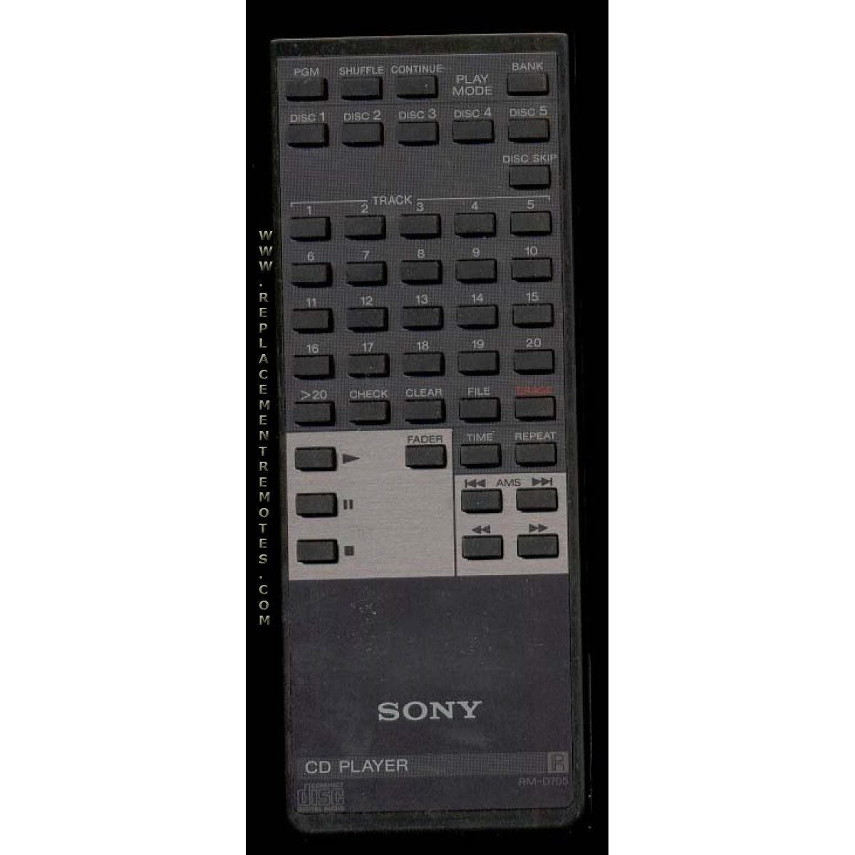 Sony RM-D705 CD Remote Control - RMD705