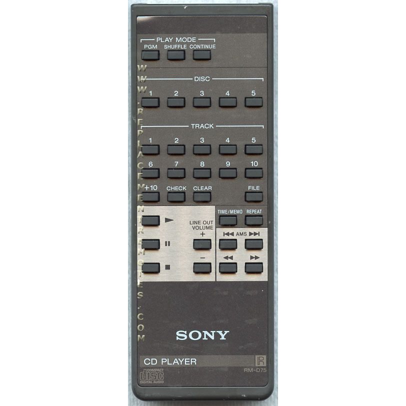 Sony RM-D75 CD Remote Control - RMD75