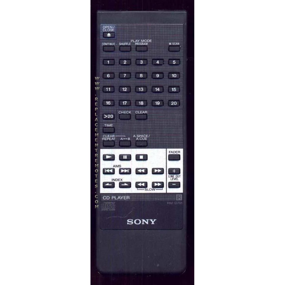 Sony RM-D791 Audio Remote Control - RMD791