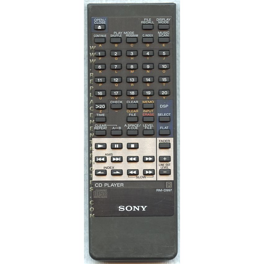 Sony RM-D997 CD Remote Control - RMD997