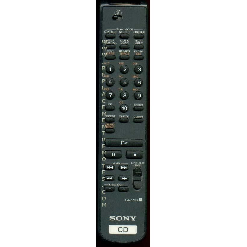 Sony RM-DC53 CD Remote Control - RMDC53