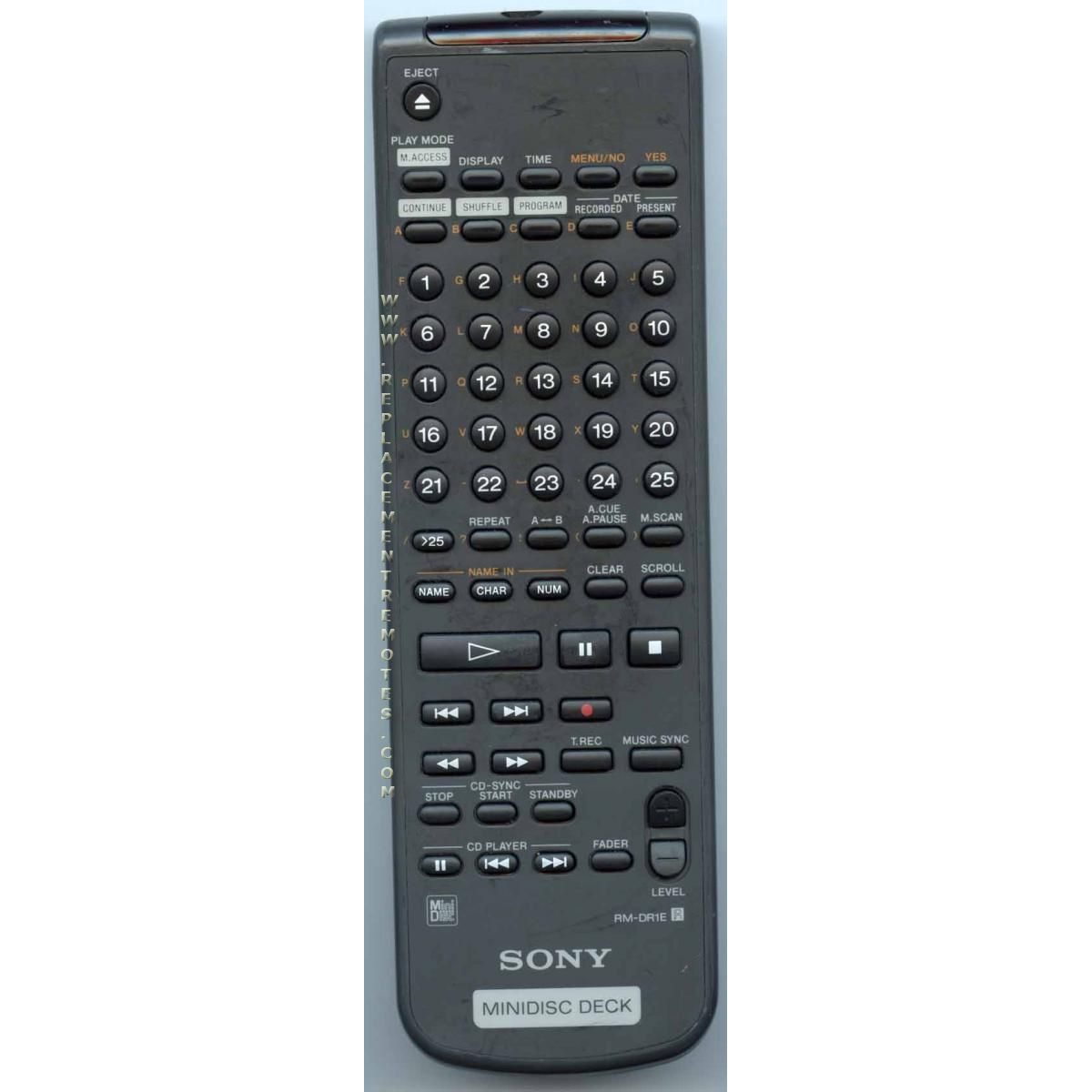 Sony RM-DR1E Audio Remote Control - RMDR1E