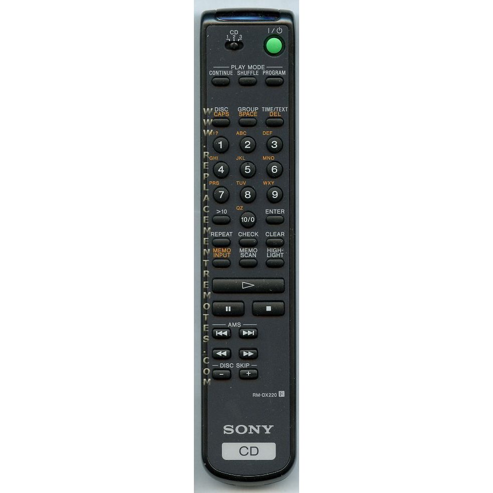 Sony RM-DX220 Audio Remote Control - RMDX220