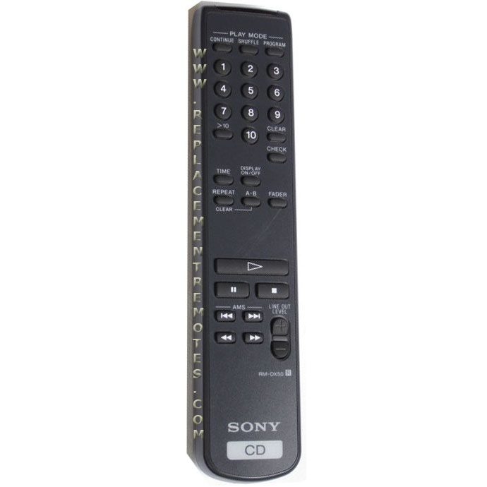 Sony RM-DX50 CD Remote Control - RMDX50