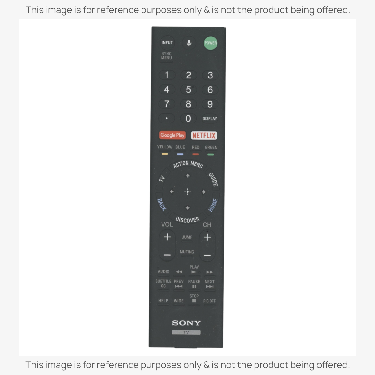 Anderic replacement remote control for Sony Smart Google TV with voice and RF functionality, black finish.