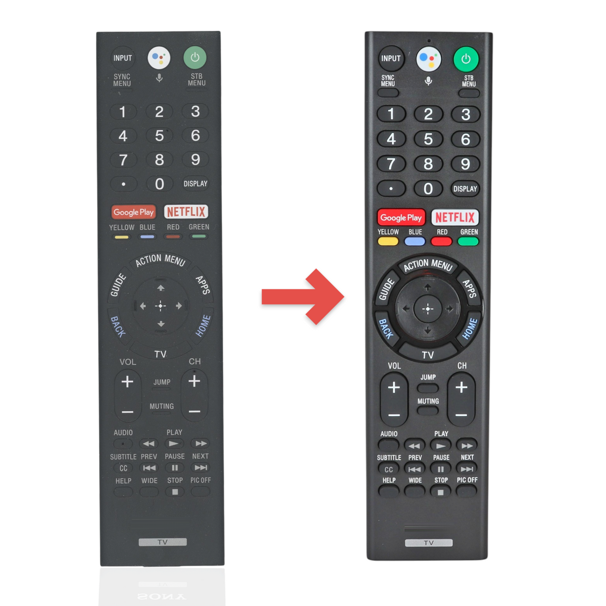 Substitute for Sony RMF-TX220U Smart Google TV Remote Control | RF | Voice - 1-493-464-11 [RMF-TX310U]