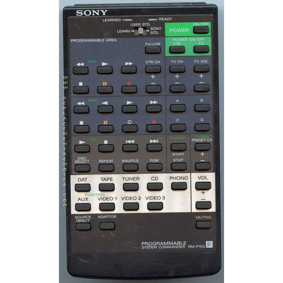 Sony RM-P103 Receiver Remote Control - RMP103