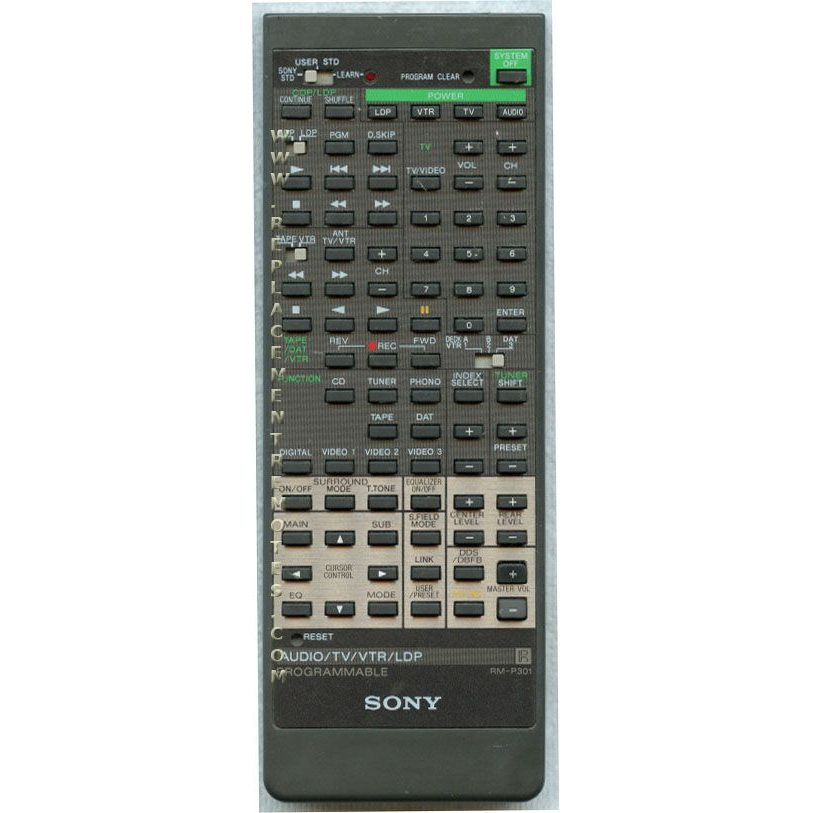 Sony RM-P301 Receiver Remote Control - RMP301