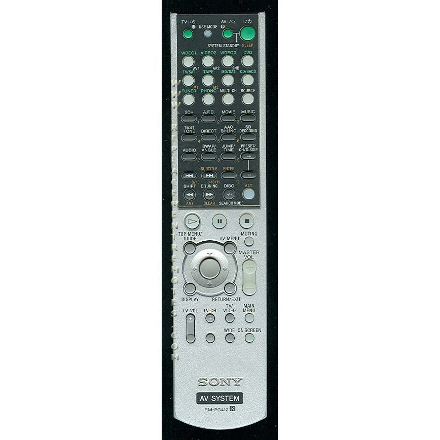 Control remoto del receptor Sony RMPG412