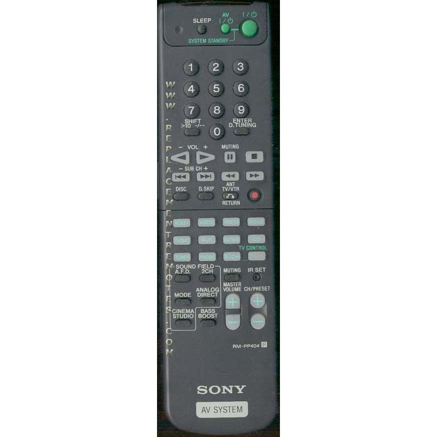 Télécommande du récepteur Sony RMPP404