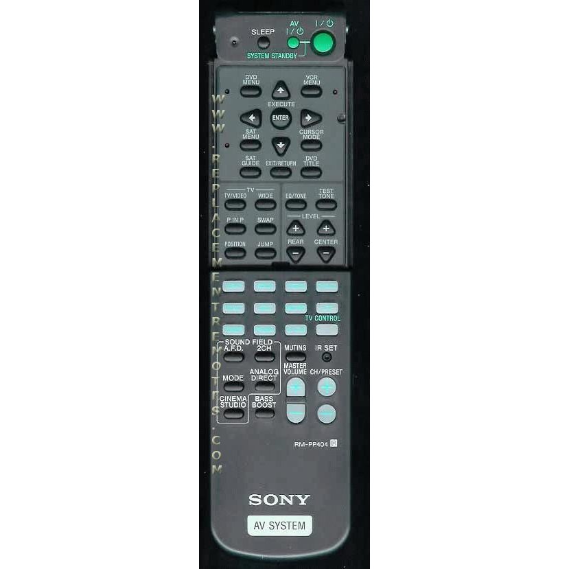 Télécommande du récepteur Sony RMPP404