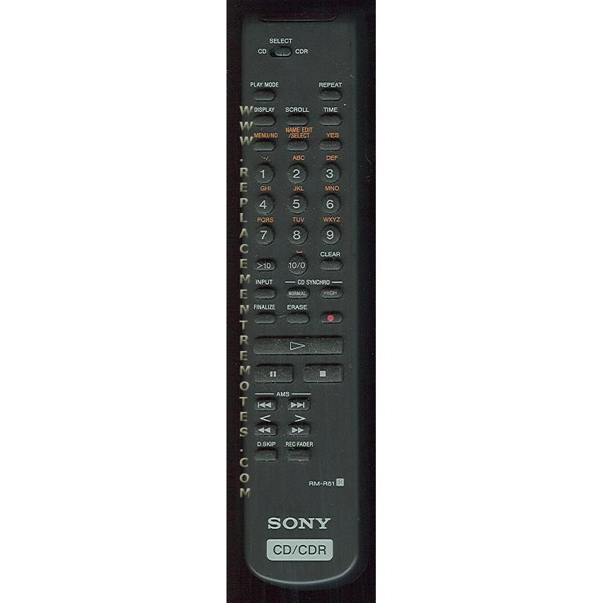 Sony RM-R51 CD Remote Control - RMR51