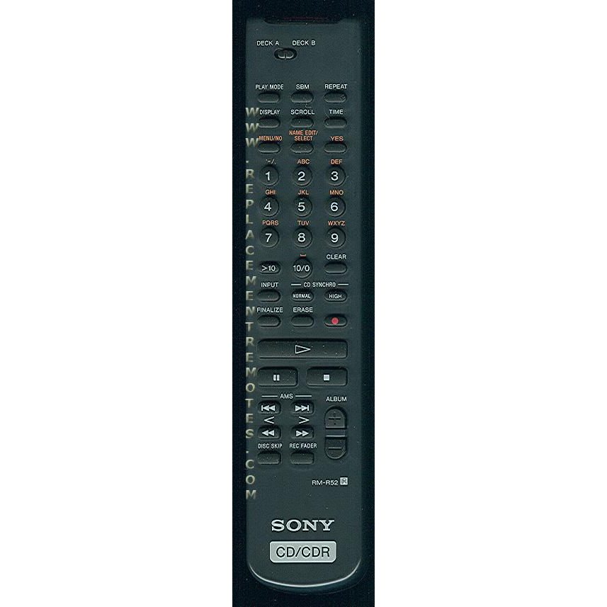 Sony RM-R52 CD Remote Control - RMR52