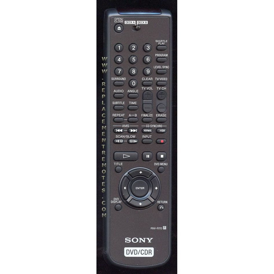 Sony RM-R70 DVD Remote Control - RMR70