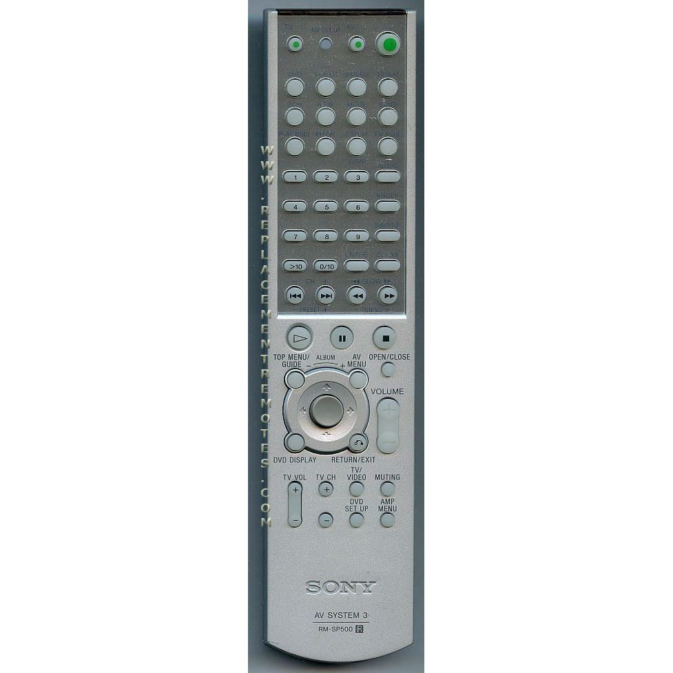 Télécommande du récepteur Sony RMSP500