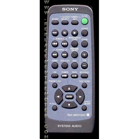 Sony RM-SR210AV Audio Remote Control - RMSR210AV