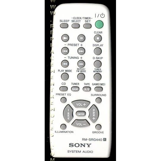 Sony RM-SRG440 Audio Remote Control - RMSRG440