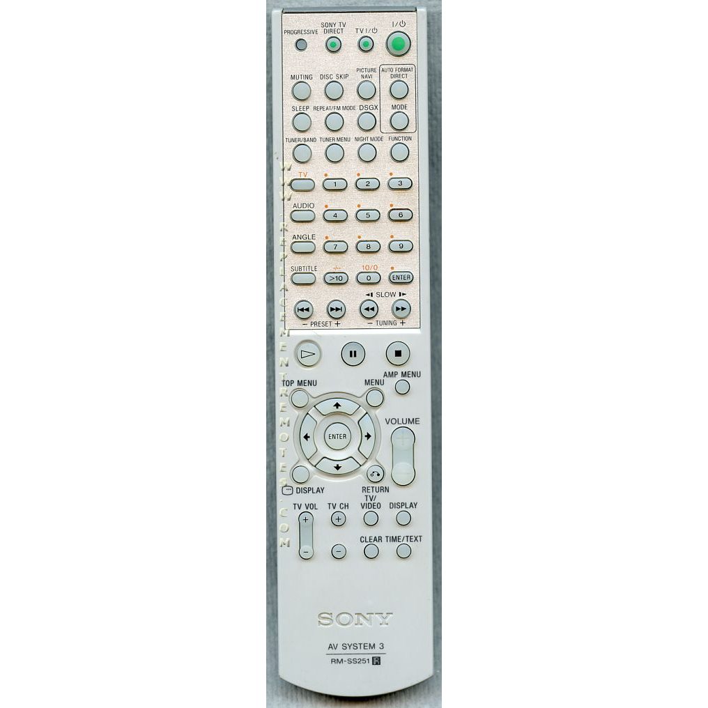 Sony RM-SS251 Receiver Remote Control - RMSS251