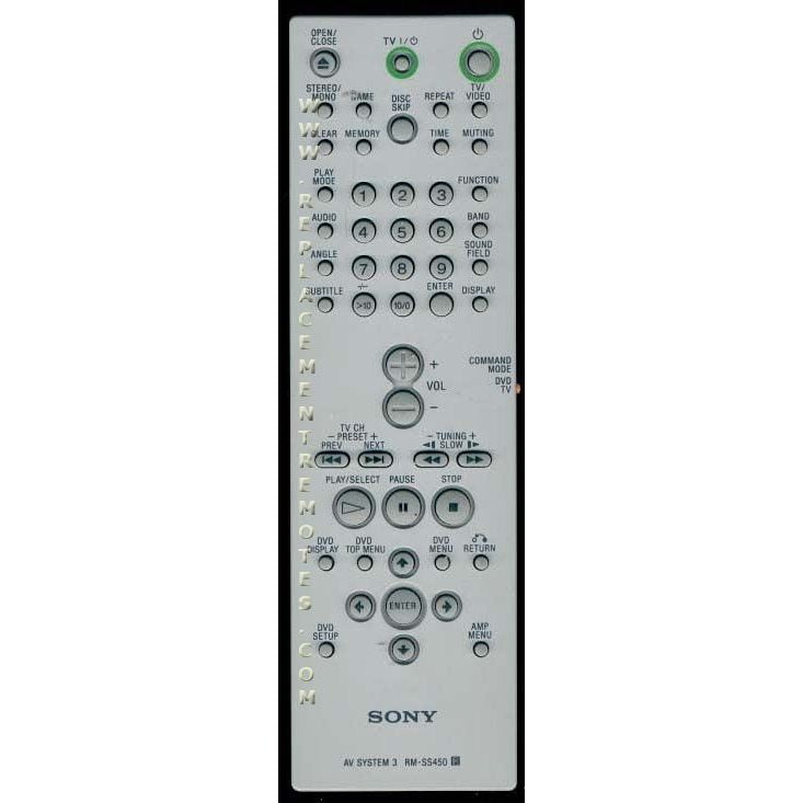 Sony RM-SS450 Receiver Remote Control - RMSS450