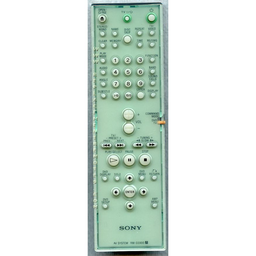 Sony RM-SS900 Receiver Remote Control - RMSS900