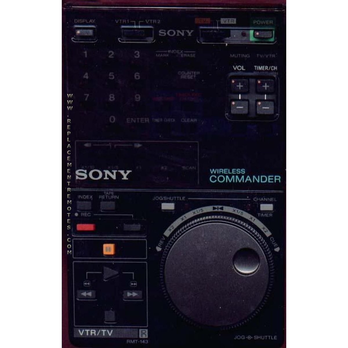 Sony RMT-143 VCR Remote Control - RMT-143 - RMT143