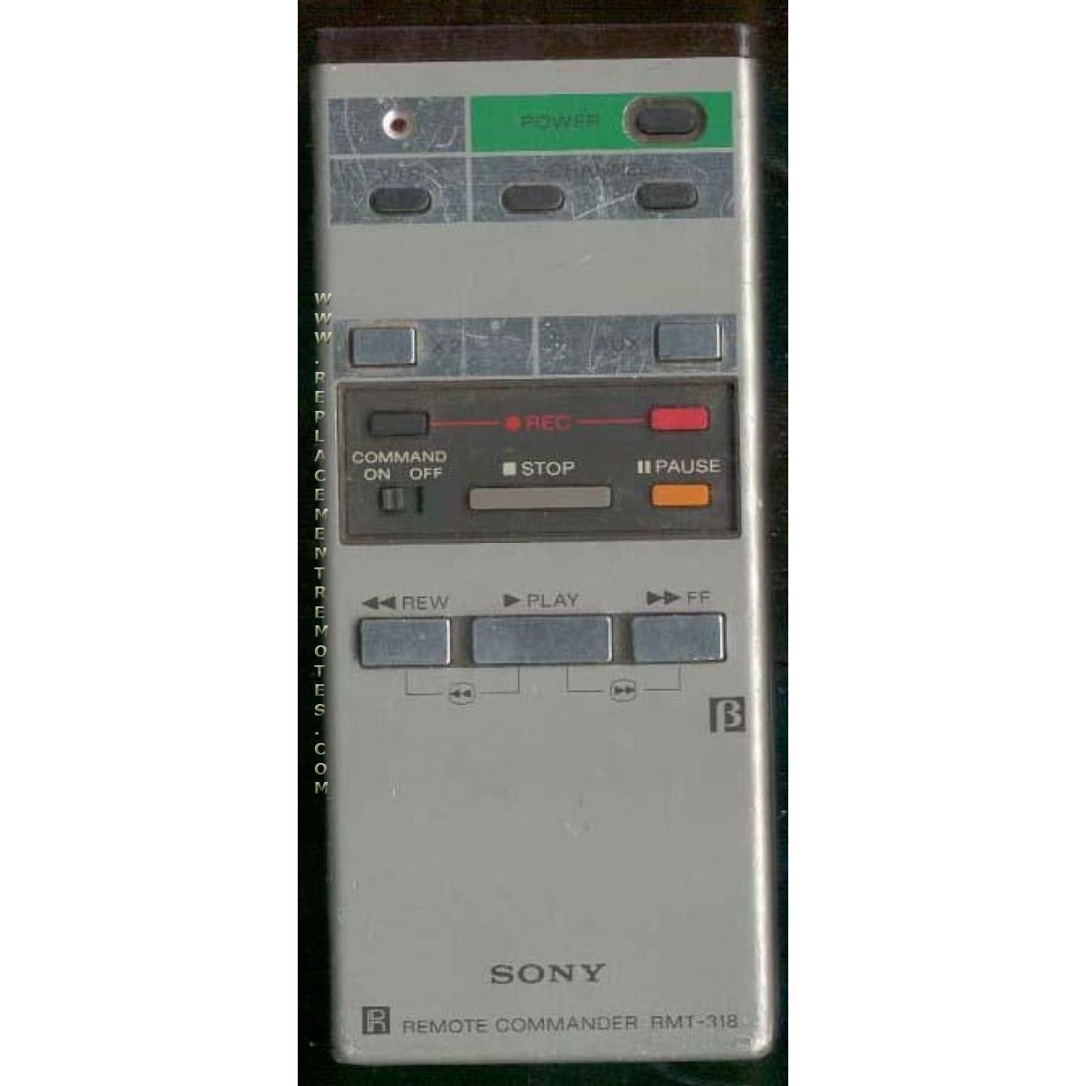 Sony RMT-318 VCR Remote Control -A6765182A - RMT318