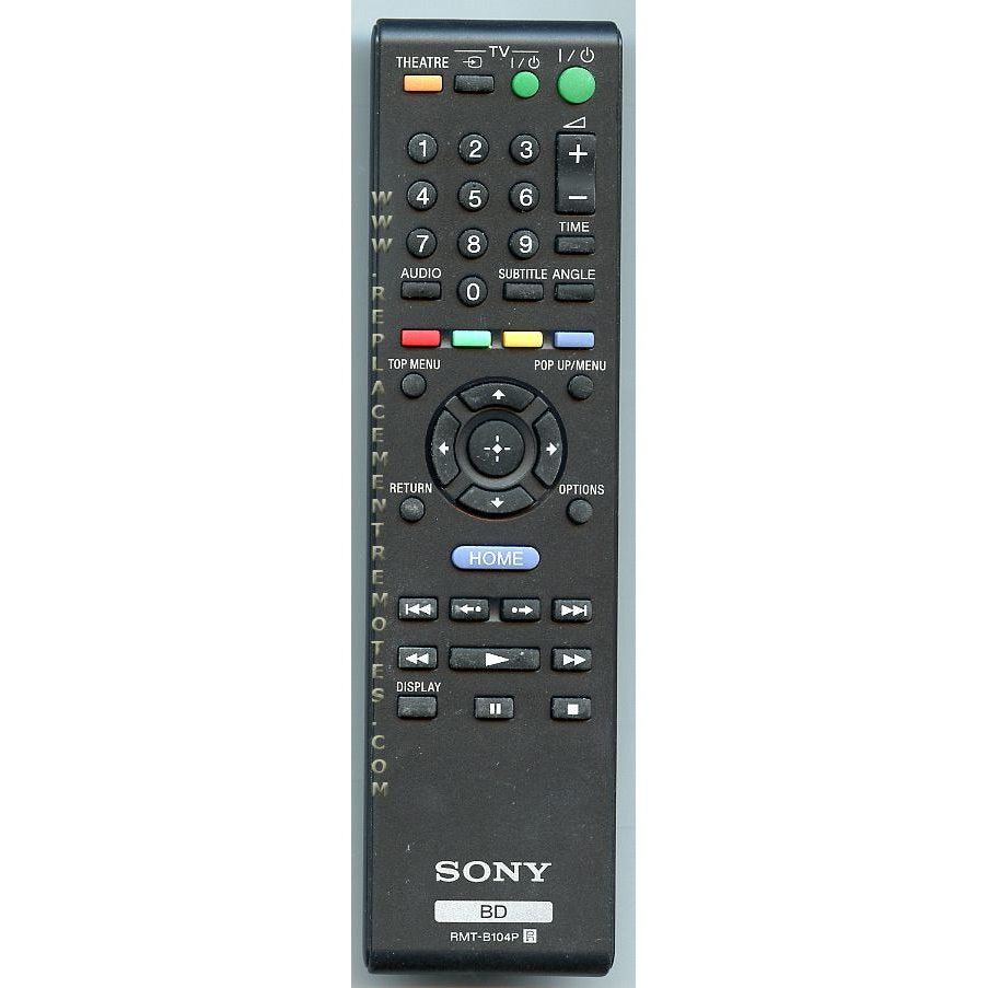 Sony RMT-B104P Blu-ray Disc Remote Control - 1-487-219-11