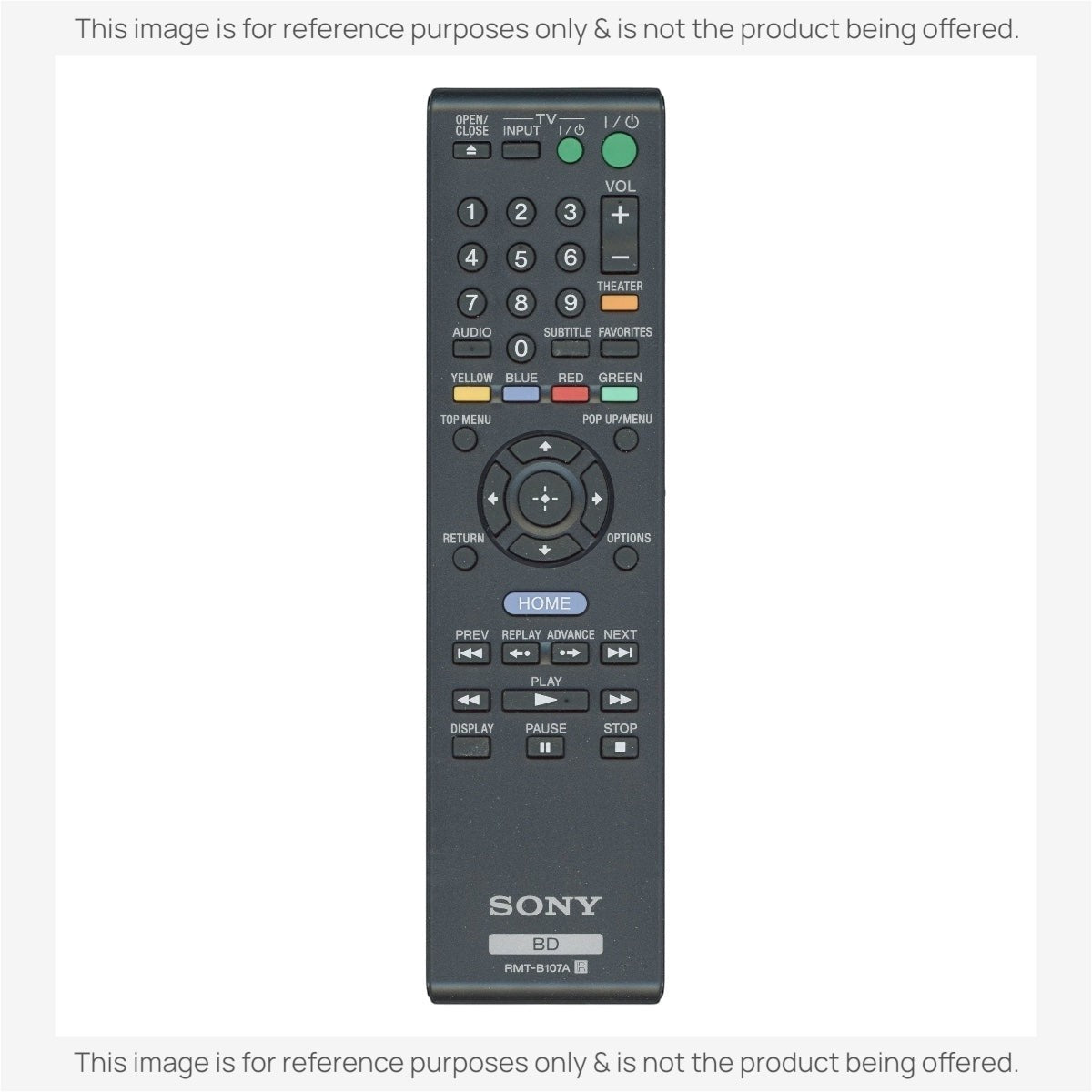 Télécommande de disque Blu-ray Sony RMT-B107A - 1-487-673-11