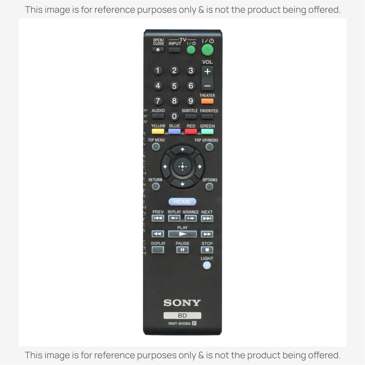 Télécommande de disque Blu-ray Sony RMT-B108A - 1-487-683-11