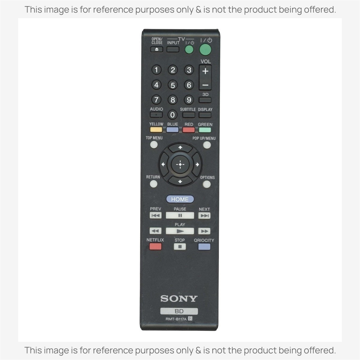Télécommande Blu-ray Disc Sony RMT-B117A - A-1845-318-A