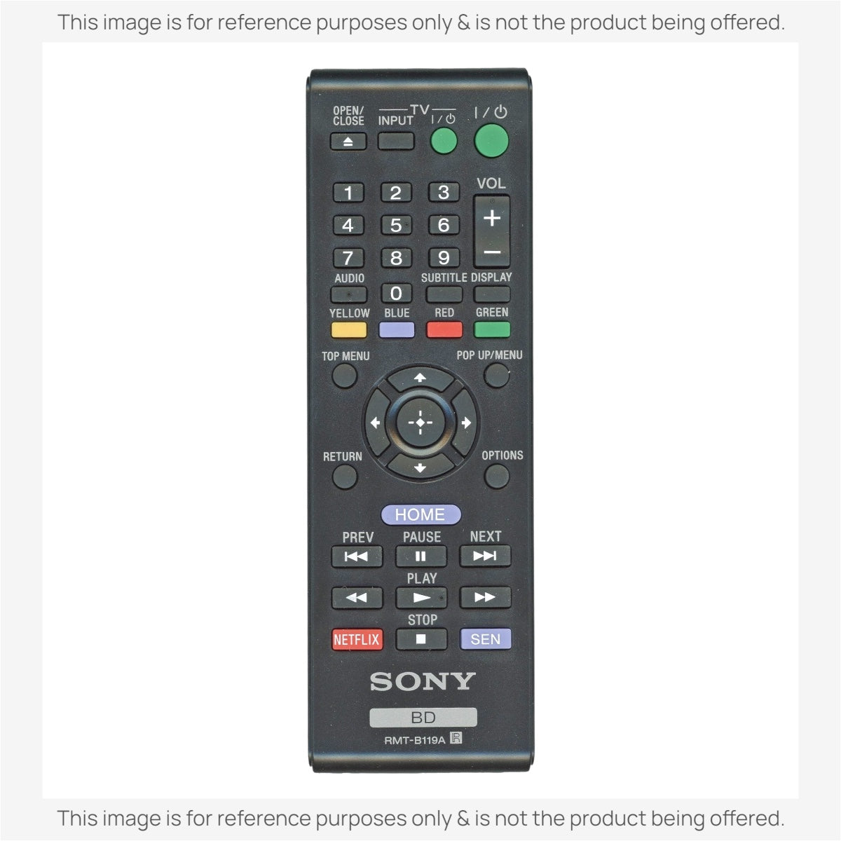 Control remoto Sony RMT-B119A para Blu-ray Disc - 1-490-027-51