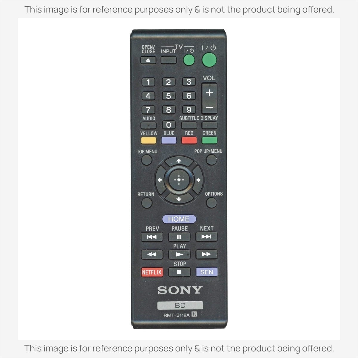Télécommande de disque Blu-ray Sony RMT-B119A - 1-490-027-51