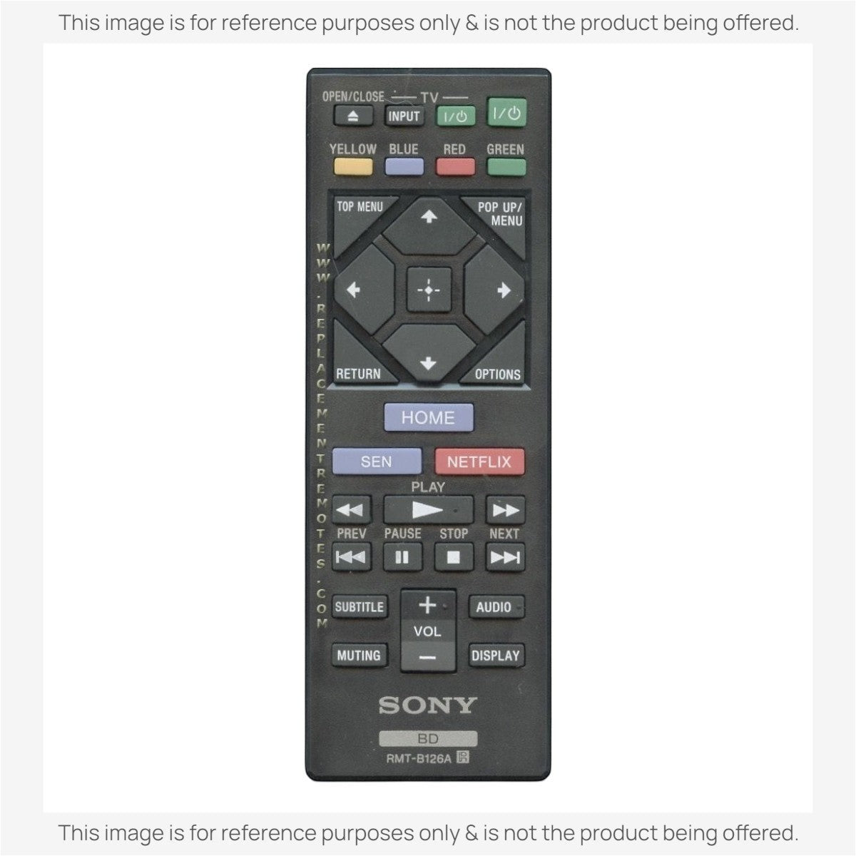 Télécommande Blu-ray Disc Sony RMT-B126A - 1-492-678-11