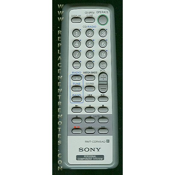 Sony RMT-CDR45AD Audio Remote Control - RMTCDR45AD
