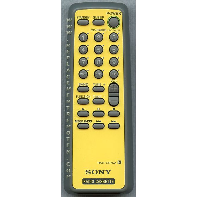 Control remoto de audio Sony RMTCE75A/LIC/SET/YELLOW