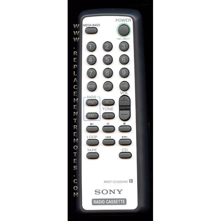 Control remoto de audio Sony RMTCV25AW