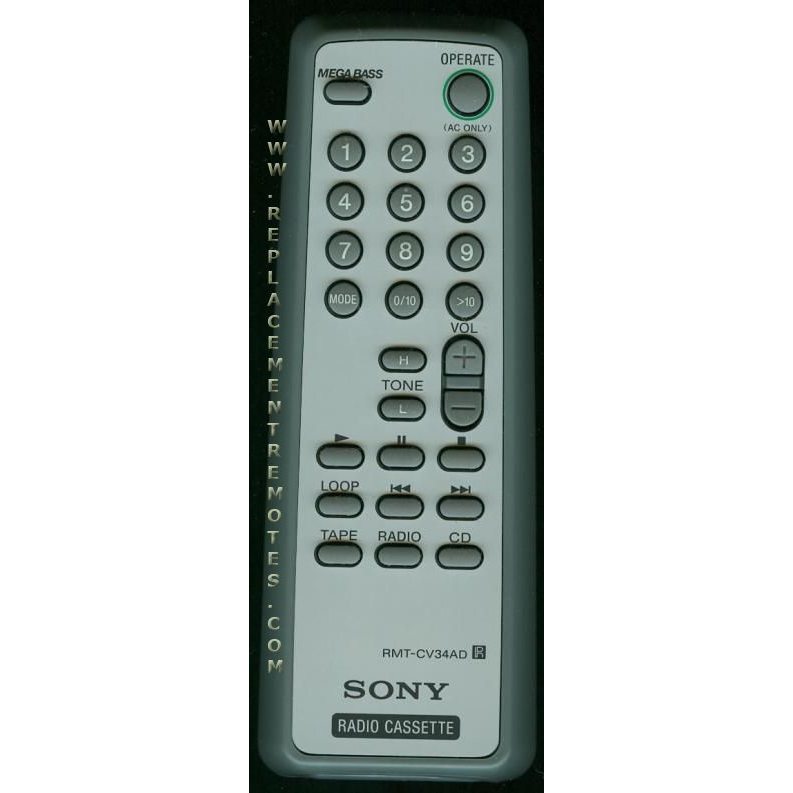 Sony RMT-CV34AD Audio Remote Control - RMTCV34AD