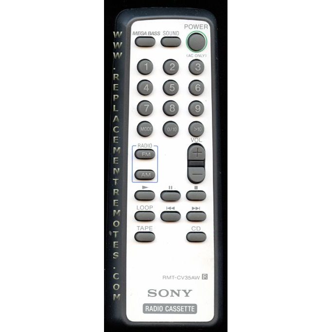 Sony RMT-CV35AW Audio Remote Control - RMTCV35AW