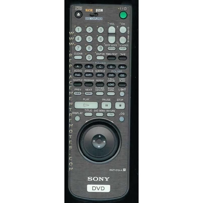 Sony RMT-D124A DVD Remote Control - 147624981 - RMTD124A