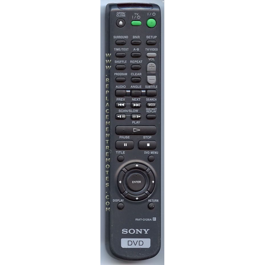Sony RMT-D126A DVD Remote Control - 147660211 - RMTD126A