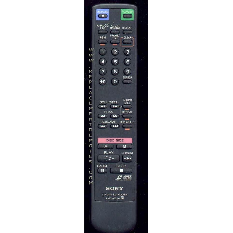 Sony RMT-M25A Laser Disc Remote Control - RMTM25A
